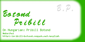 botond pribill business card
